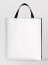 Marni Dual Tone Tote Bag With Handles And Strap In White