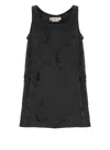 Marni A Line Mini Dress With Cut Outs In Black