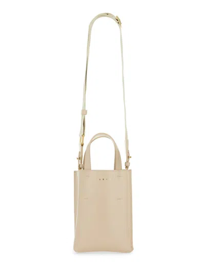 Marni Dwarf Museum Bag In Beige