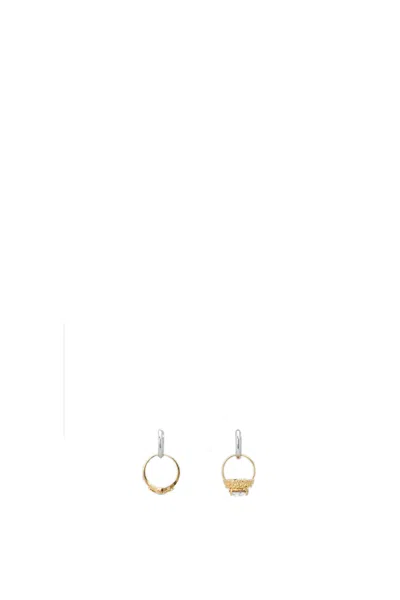 Marni Finger-ring Hoop Earrings In Golden