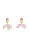 Marni Rhinestone Flower-pendant Earrings In Multi