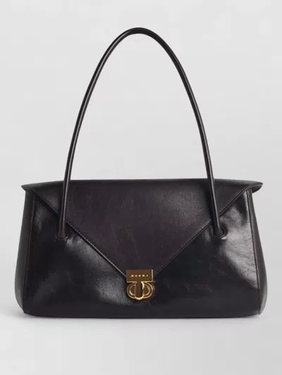 Marni East West Leather Shoulder Bag Top Handle
