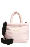 Marni East/west Puffer Tote In Pink