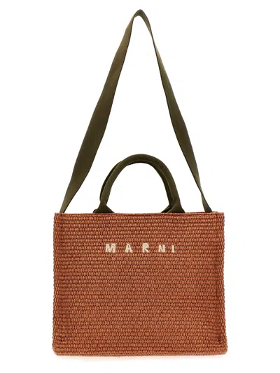Marni East/west Small Shopping Bag In Multicolour