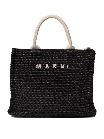 Marni "east/west" Tote Bag In Black