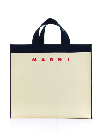 Marni Ecru Blublack Red Bags In Neutral