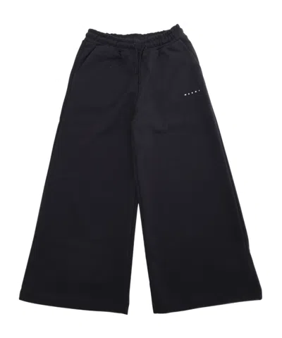 Marni Elastic Waist Casual Pants In Black