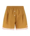 Marni Linen Shorts Bermuda And Short Yellow In Yellow