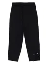 Marni Elastic-waistband Logo-detail Track Pants In Black