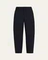 Marni Elastic Waistband Straight-leg Trousers In Black
