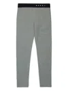 Marni Pantaloni Leggings Con Elastico Logato In Gray