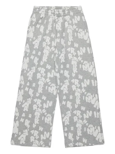 Marni Kids' Elasticated-waist Tracksuit Bottom In Gray