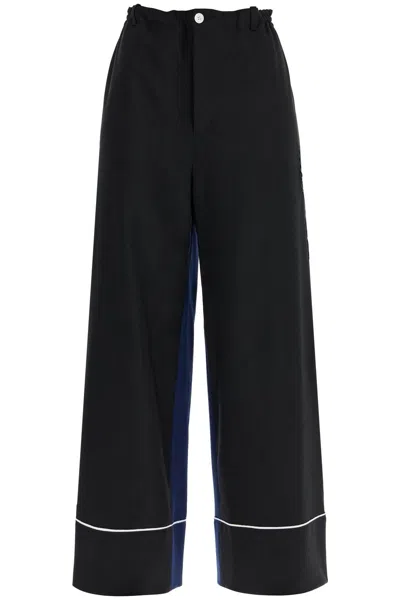 Marni Elegant Black Virgin Wool Trousers In Multi