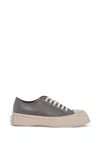 Marni Elegant Gray Calfskin Men's Sneakers In Neutral Grey (grey)