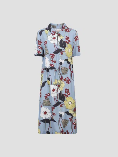 Marni Elegant Mini Dress In Blue