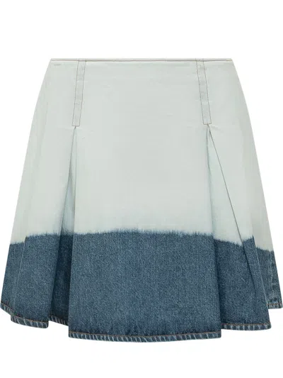 Marni Elegant Mini Skirt With Pleats In Antique White