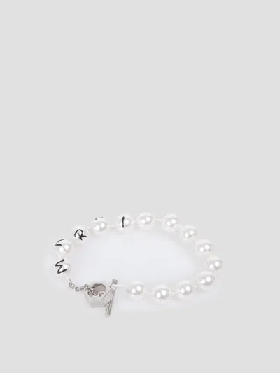 Marni Elegant Pearl & Brass Choker Necklace In White