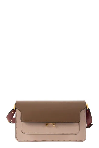 Marni Elegant Pink Leather Handbag For Women, Perfect For Everyday Looks In Brown