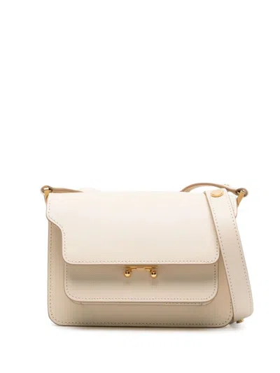 Marni Elegant Talc Calf Leather Pouch For Women In Neutral