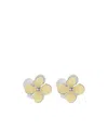 Marni Embellished Floral Motif Earrings In Gold