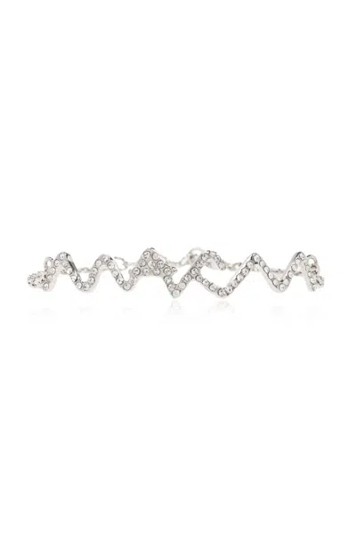 Marni Crystal-embellished Bracelet In Silver