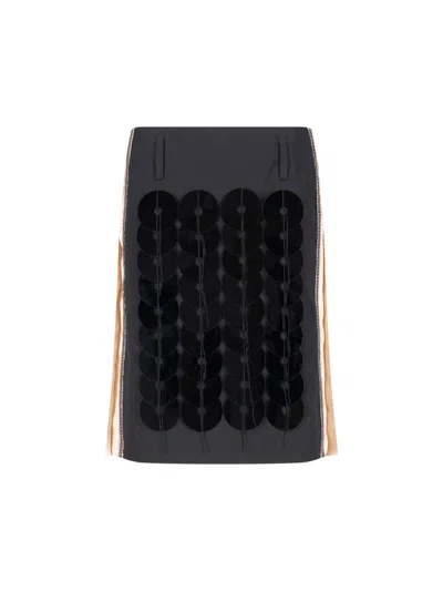 Marni Embellished Mini Skirt In Black