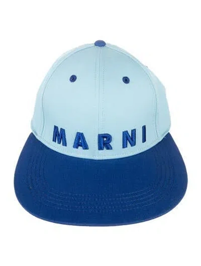 Pre-owned Marni Embroidered Baseball Cap In Blue