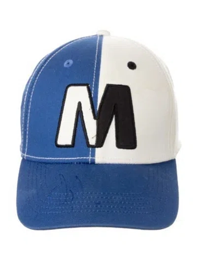 Pre-owned Marni Embroidered Cotton Baseball Hat In Blue