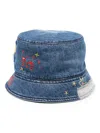 Marni Blue Stonewashed Organic Denim Bucket Hat In Blue