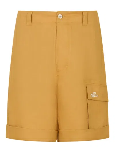 Marni Embroidered-detail Shorts In Orange