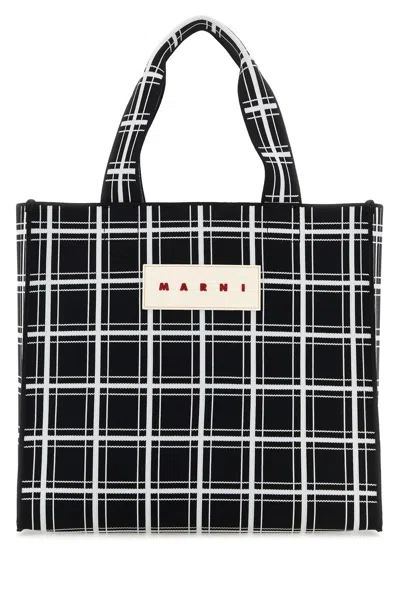 Marni Embroidered Jacquard Shopping Bag