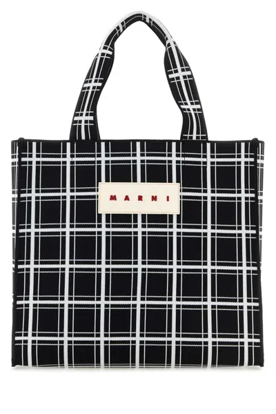 Marni Embroidered Jacquard Shopping Bag