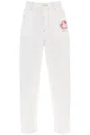 MARNI EMBROIDERED LOGO & FLOWER PATCH JEANS FOR WOMEN