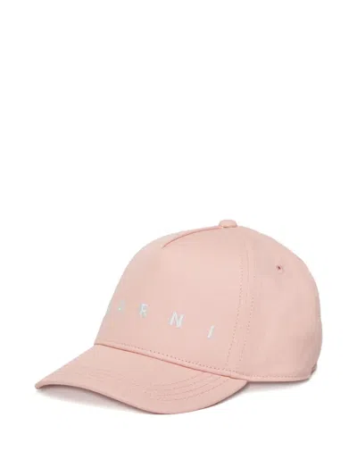 Marni Kids' Embroidered-logo Baseball Cap In Pink