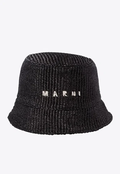 Marni Embroidered Logo Bucket Hat
