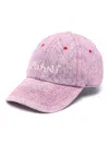Marni Logo Embroidery Baseball Cap In Pink
