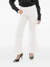 Marni Flared Cropped Pants With Embroidered Logo In White