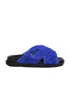 Marni Blue Fussbett Sandals In Blue