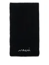 Marni Embroidered-logo Scarf In Black