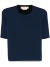 Marni Cozy Women's Sweater With Stylish Contrast Back In Blue