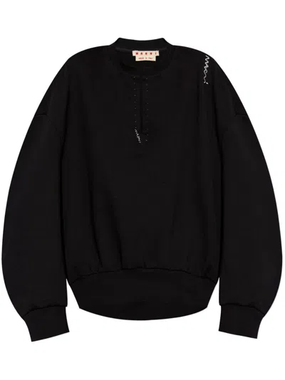 MARNI EMBROIDERED-LOGO SWEATSHIRT