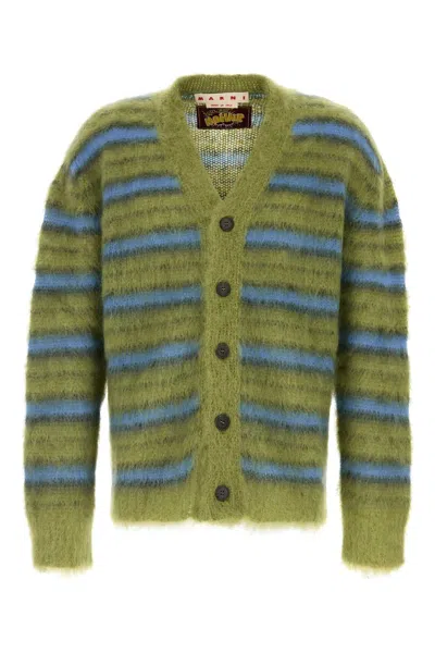 MARNI MARNI EMBROIDERED MOHAIR BLEND CARDIGAN