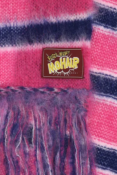 Marni Embroidered Mohair Blend Scarf In Rgc56