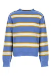 Marni Embroidered Mohair Blend Sweater In Blue