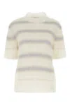 Marni Women's Embroidered Mohair Blend Sweater In Naturalwhiite