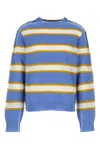 Marni Striped Pattern Round Neck Sweater In Multi