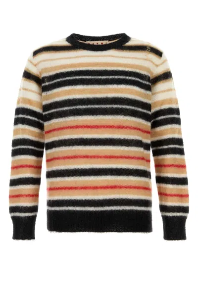 MARNI EMBROIDERED MOHAIR BLEND SWEATER