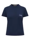 Marni Embroidered-patch T-shirt In Blue