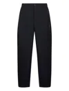Marni Embroidered Pocket Wool Trousers In Black