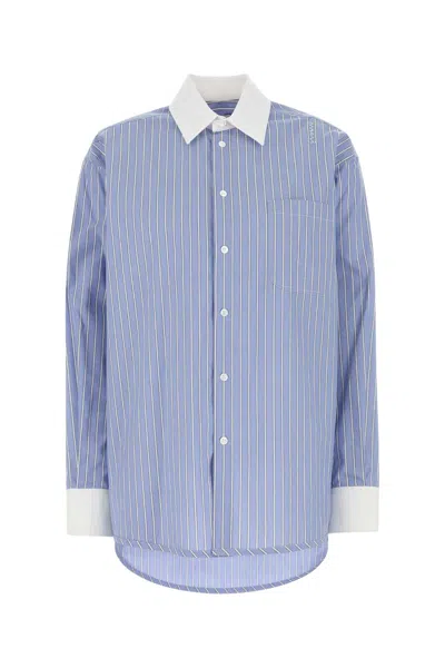 MARNI MARNI EMBROIDERED POPLIN OVERSIZE SHIRT